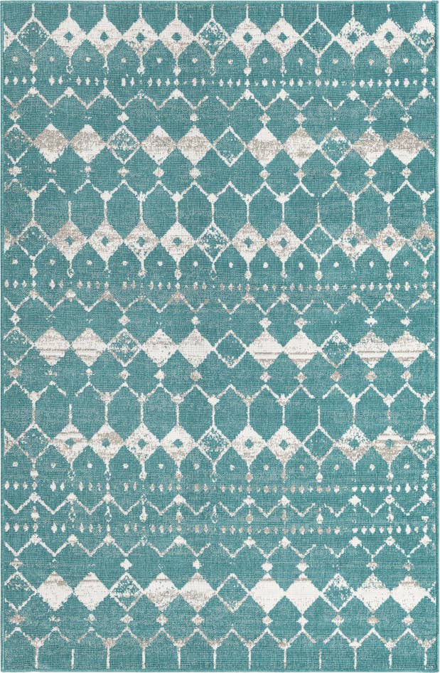 Detail image of 5' 3 x 8' Easy-Clean Trellis Indoor / Outdoor Rug