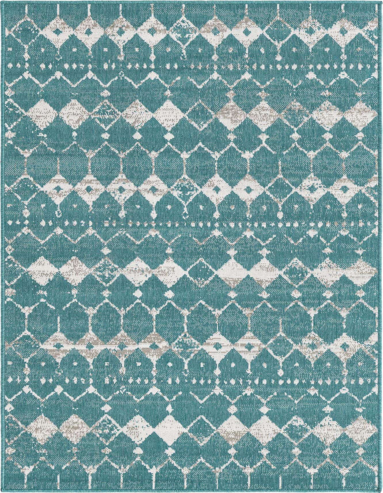 4' x 6' Easy-Clean Trellis Indoor / Outdoor Rug