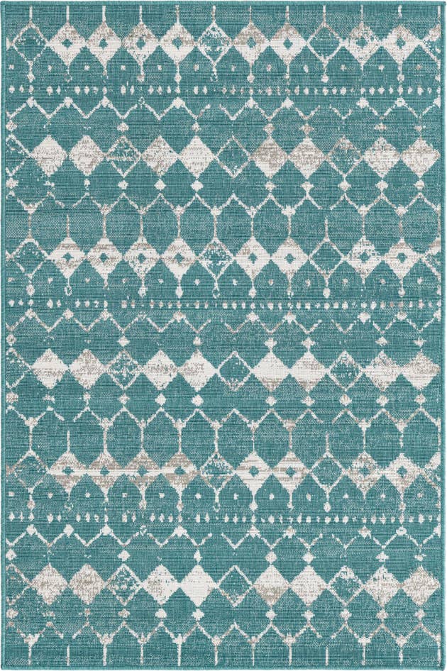 Detail image of 4' x 6' Easy-Clean Trellis Indoor / Outdoor Rug