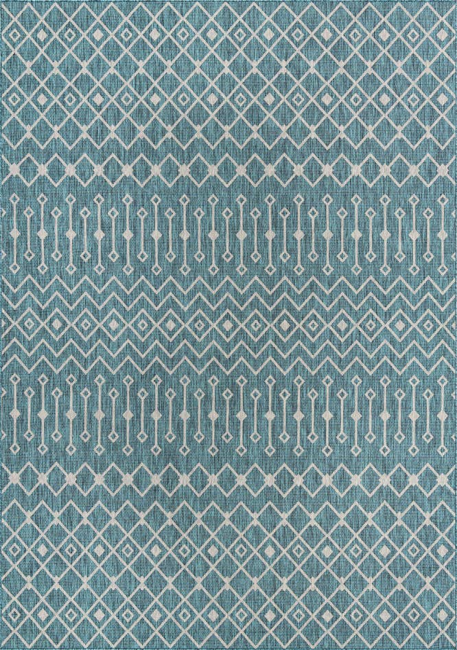 Detail image of 10' x 14' Easy-Clean Trellis Indoor / Outdoor Rug