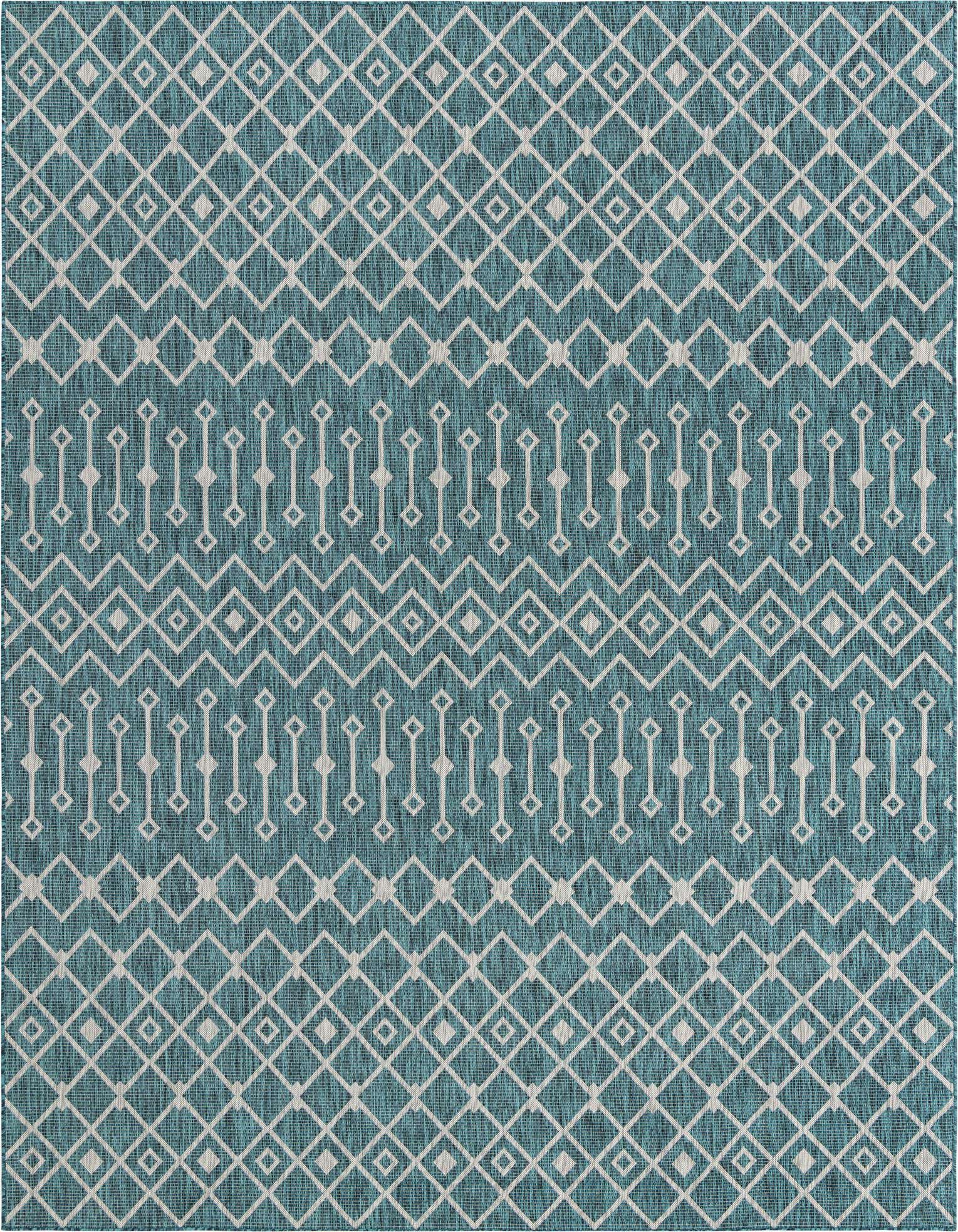 10' x 13' Easy-Clean Trellis Indoor / Outdoor Rug