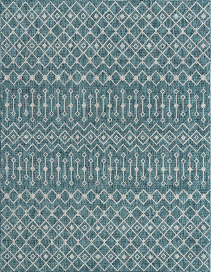 Detail image of 10' x 13' Easy-Clean Trellis Indoor / Outdoor Rug