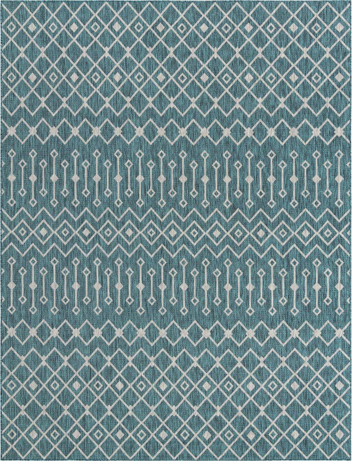 Detail image of 10' x 13' Easy-Clean Trellis Indoor / Outdoor Rug