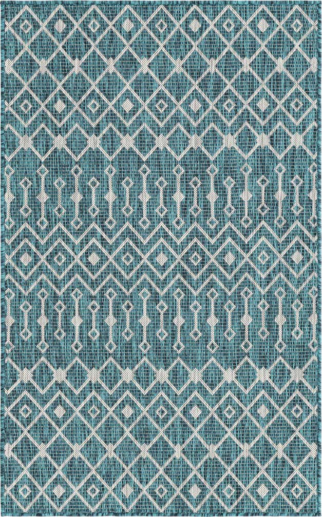 3' x 5' 3 Easy-Clean Trellis Indoor / Outdoor Rug