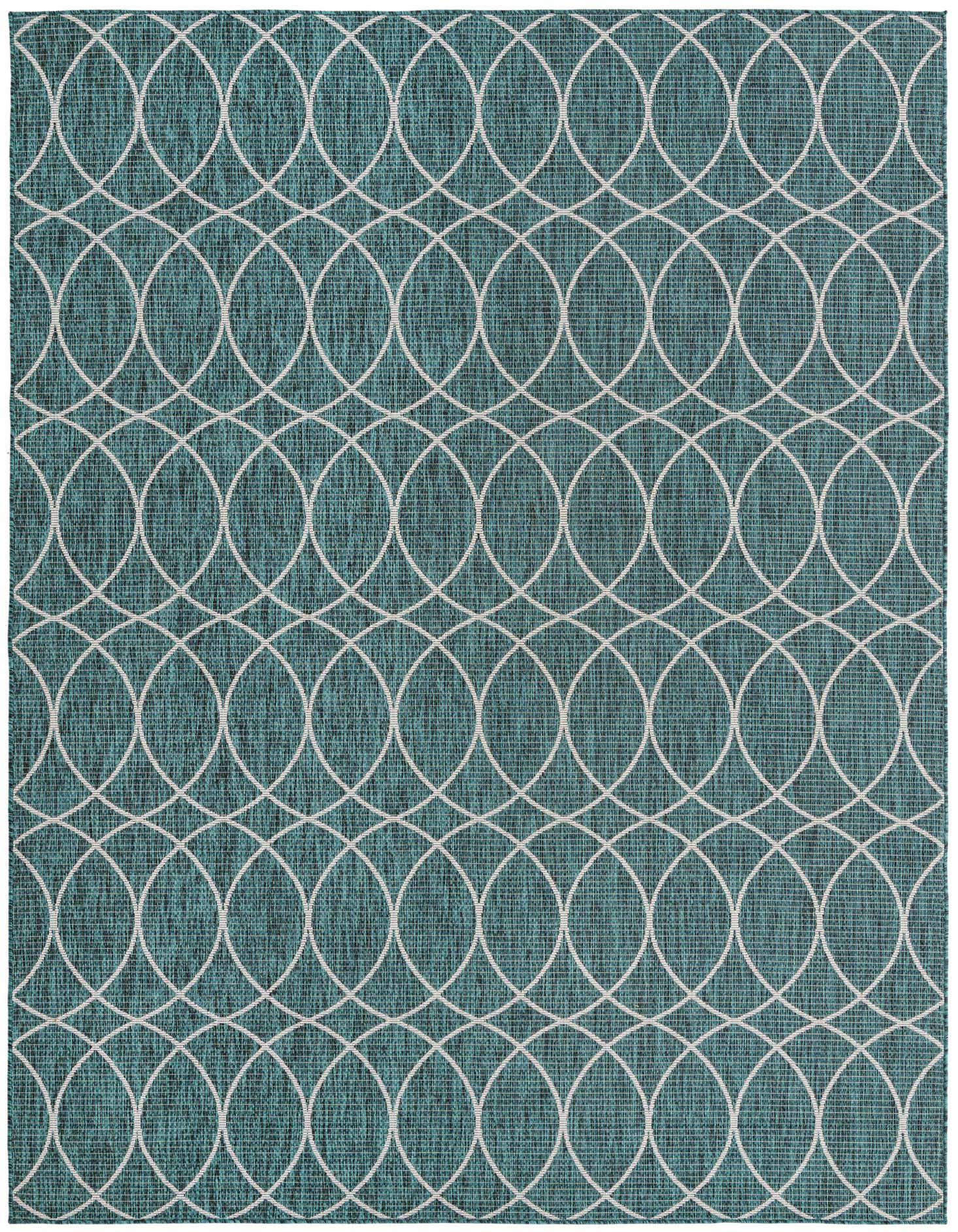 7' 10 x 11' Easy-Clean Trellis Indoor / Outdoor Rug
