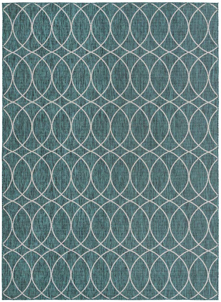 7' 10 x 11' Easy-Clean Trellis Indoor / Outdoor Rug