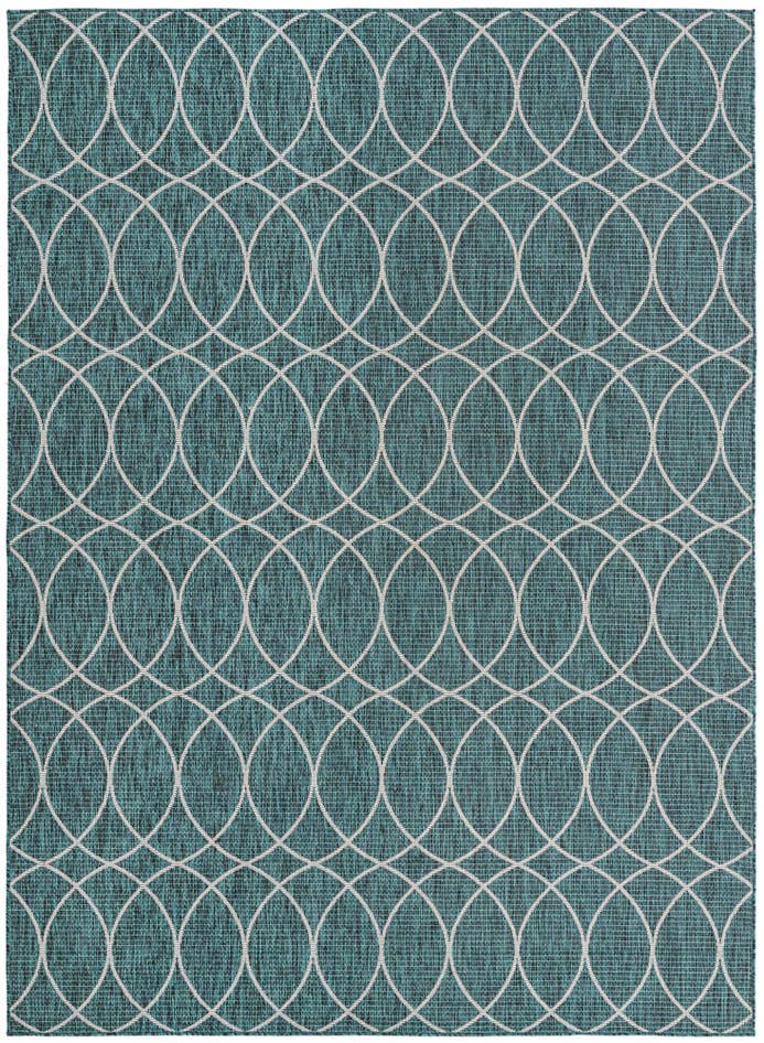 Detail image of 7' 10 x 11' Easy-Clean Trellis Indoor / Outdoor Rug