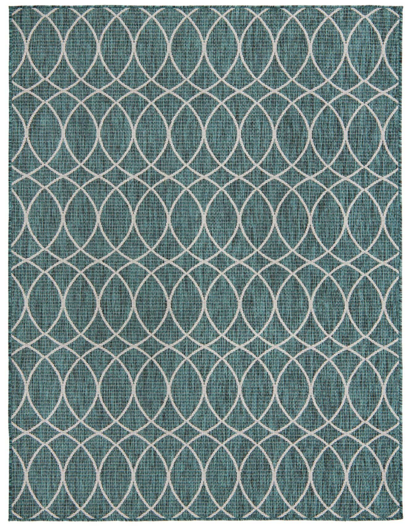 5' 3 x 7' 10 Easy-Clean Trellis Indoor / Outdoor Rug