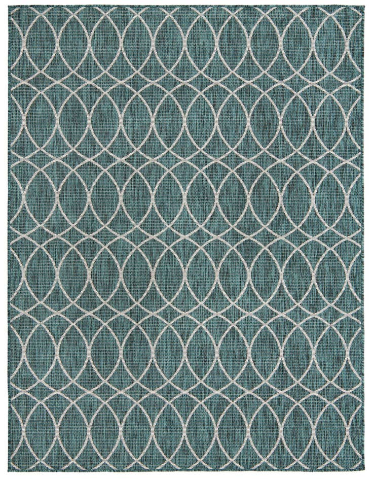 Detail image of 5' 3 x 7' 10 Easy-Clean Trellis Indoor / Outdoor Rug