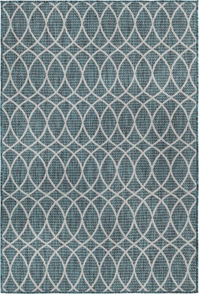 4' x 6' Easy-Clean Trellis Indoor / Outdoor Rug