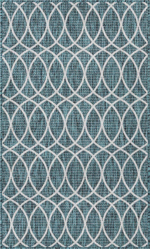 Detail image of 3' x 5' 3 Easy-Clean Trellis Indoor / Outdoor Rug