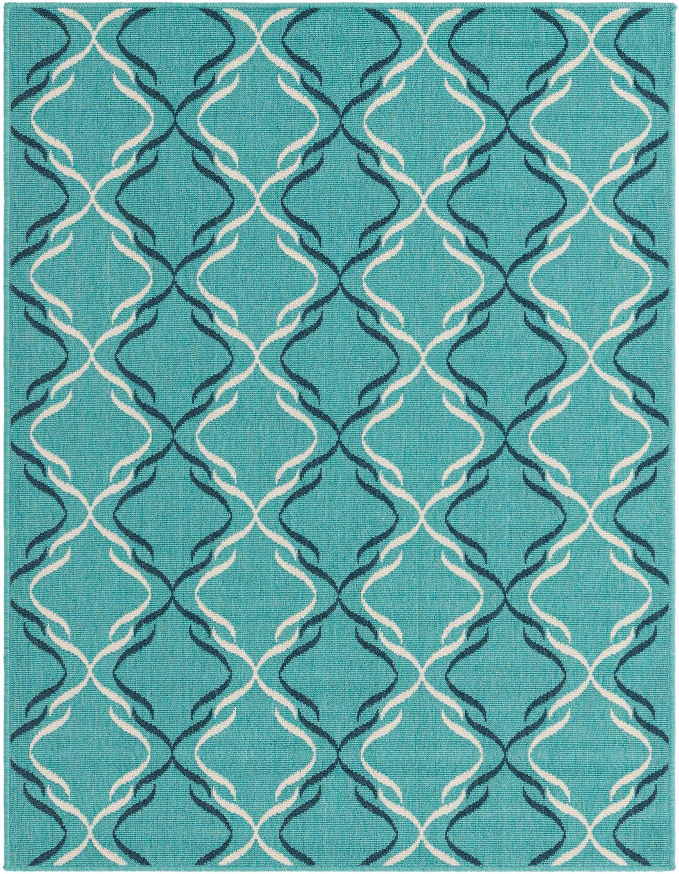 4' x 6' Easy-Clean Trellis Indoor / Outdoor Rug