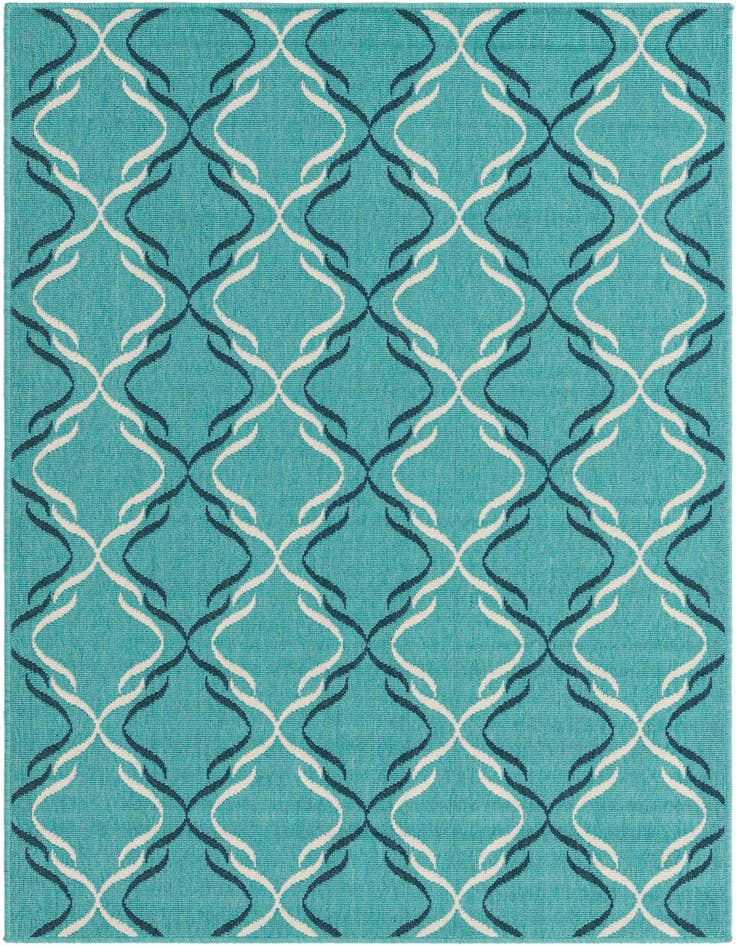Detail image of 4' x 6' Easy-Clean Trellis Indoor / Outdoor Rug
