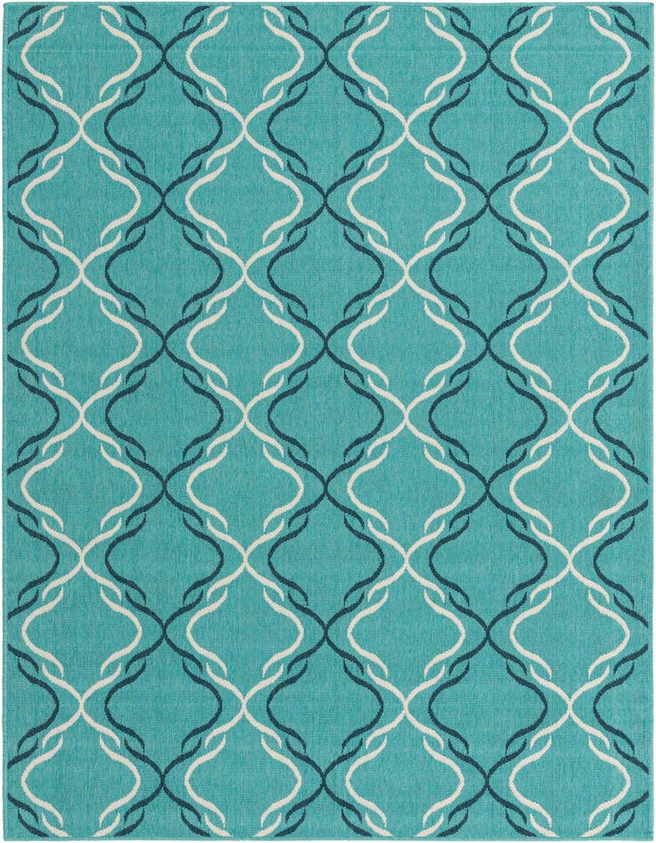 Detail image of 5' 3 x 8' Easy-Clean Trellis Indoor / Outdoor Rug