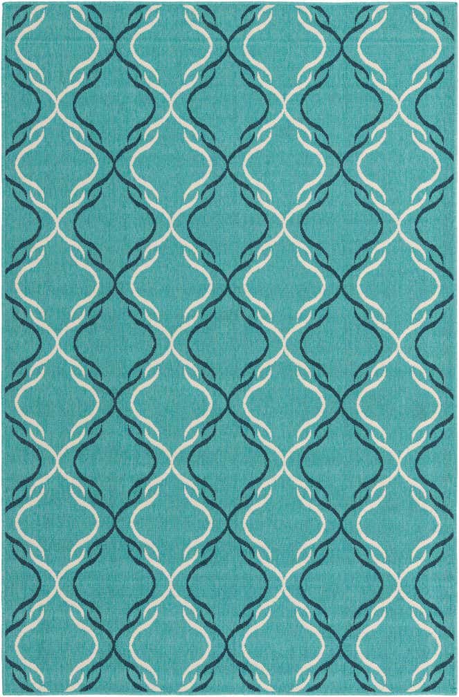 5' 3 x 8' Easy-Clean Trellis Indoor / Outdoor Rug