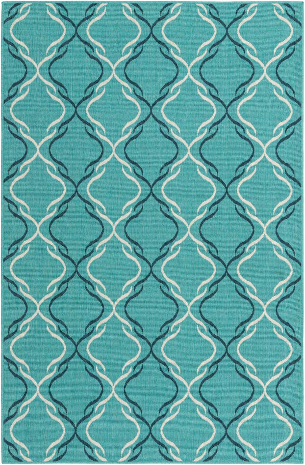 Detail image of 5' 3 x 8' Easy-Clean Trellis Indoor / Outdoor Rug