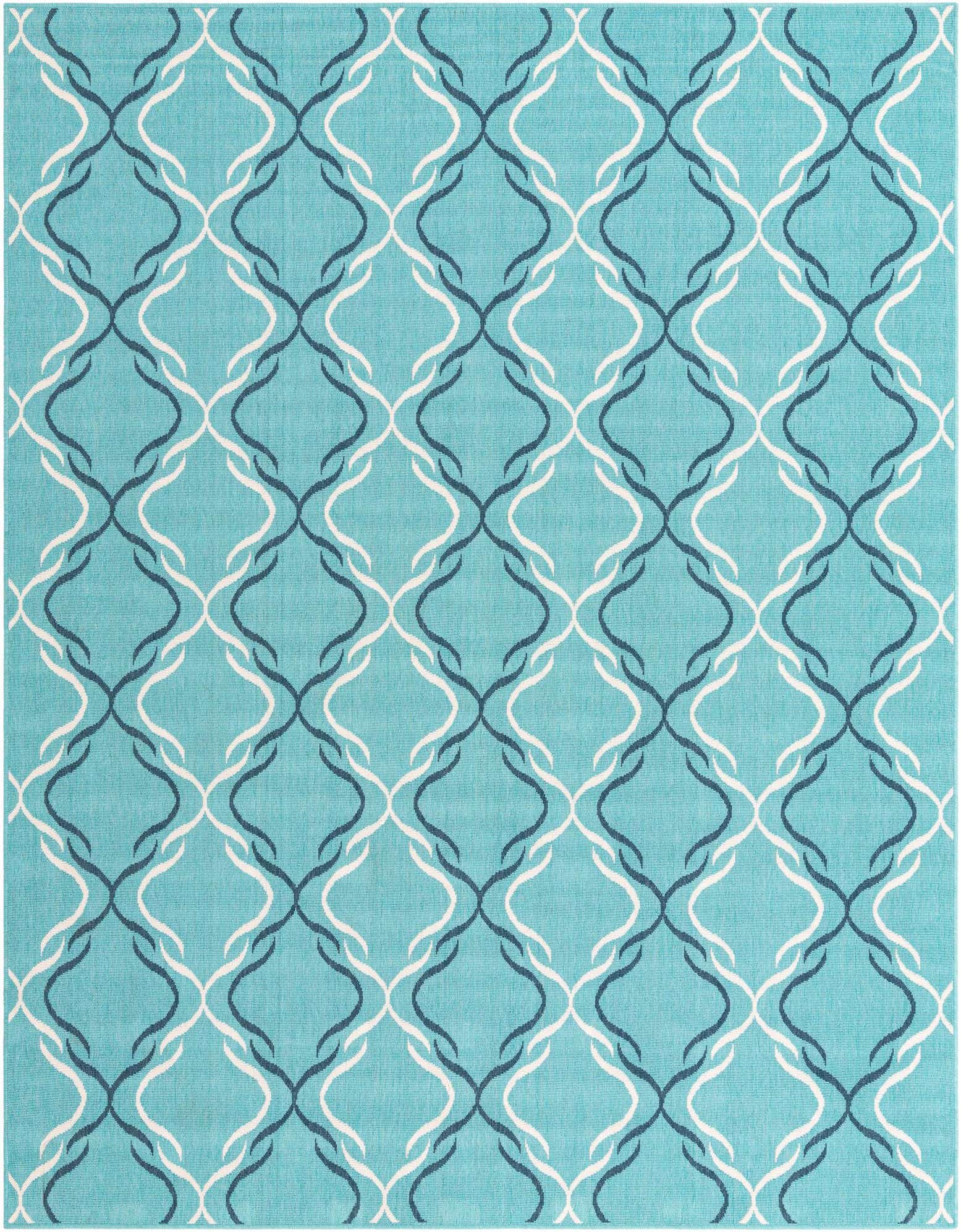 7' 10 x 10' Easy-Clean Trellis Indoor / Outdoor Rug