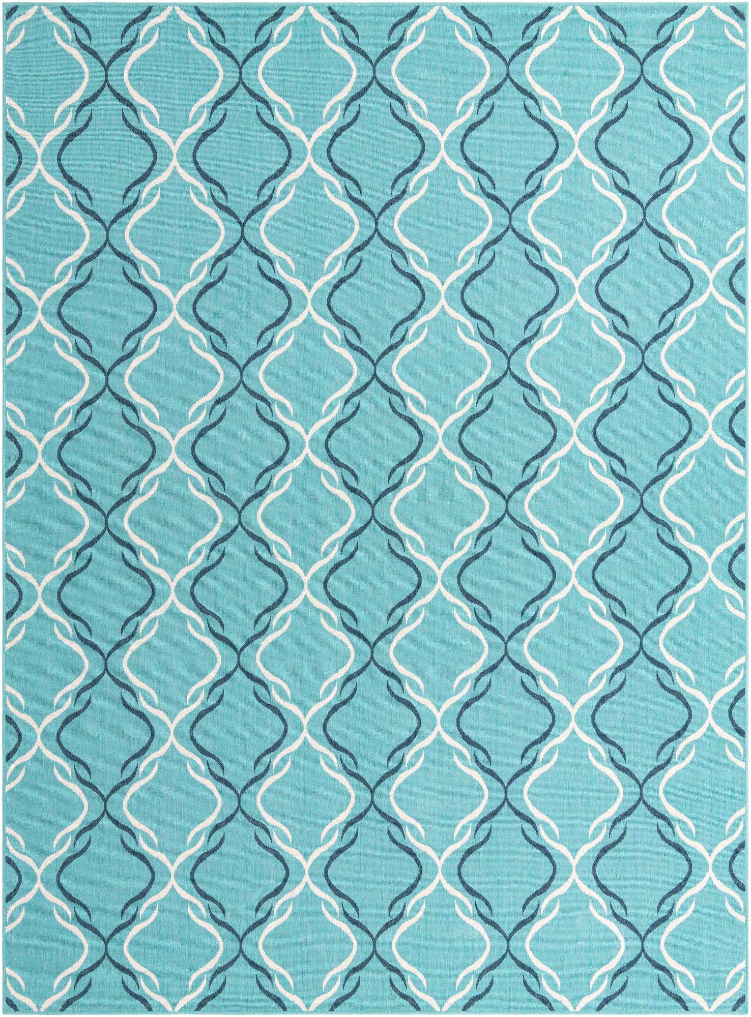 9' x 12' Easy-Clean Trellis Indoor / Outdoor Rug
