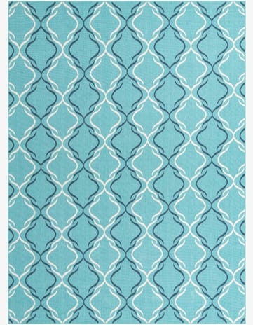 9' x 12' Easy-Clean Trellis Indoor / Outdoor Rug