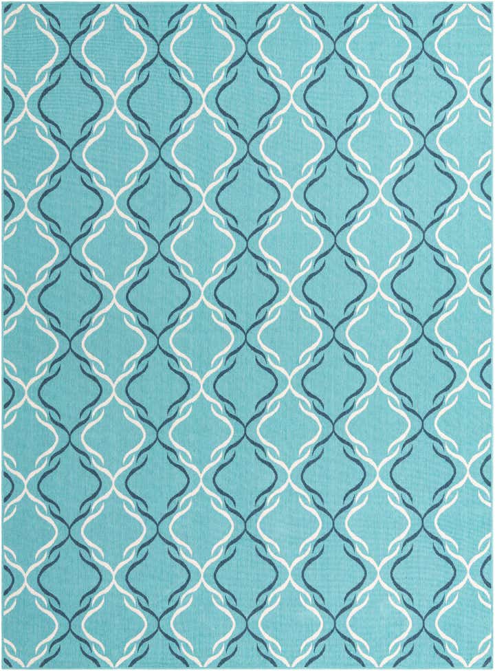 9' x 12' Easy-Clean Trellis Indoor / Outdoor Rug