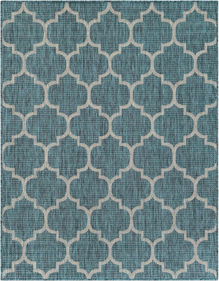 Detail image of 5' 3 x 7' Easy-Clean Trellis Indoor / Outdoor Rug