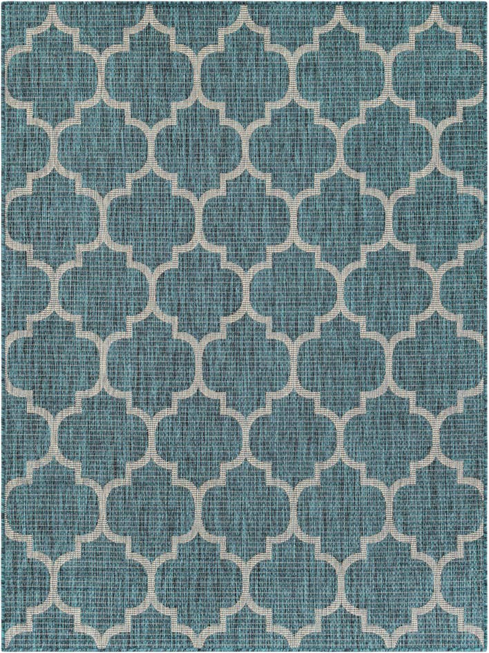 Detail image of 5' 3 x 7' Easy-Clean Trellis Indoor / Outdoor Rug