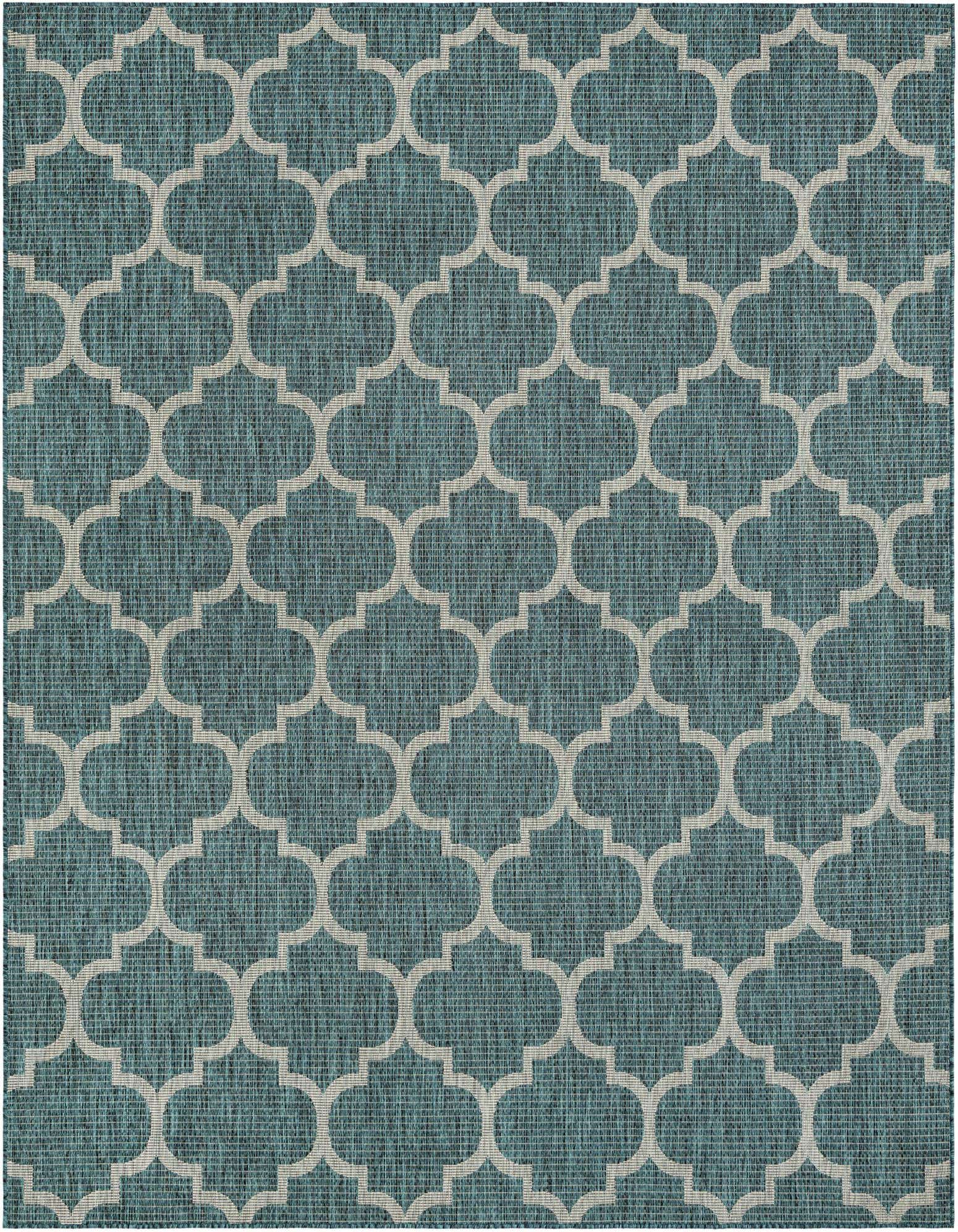 7' 10 x 10' Easy-Clean Trellis Indoor / Outdoor Rug