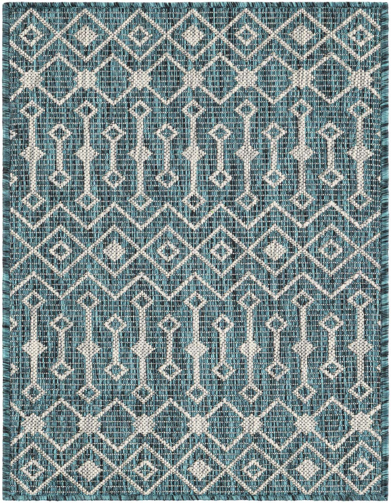 2' x 3' Easy-Clean Trellis Indoor / Outdoor Rug