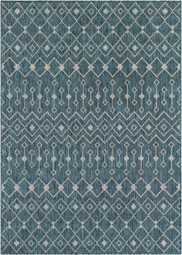 5' 3 x 7' Easy-Clean Trellis Indoor / Outdoor Rug