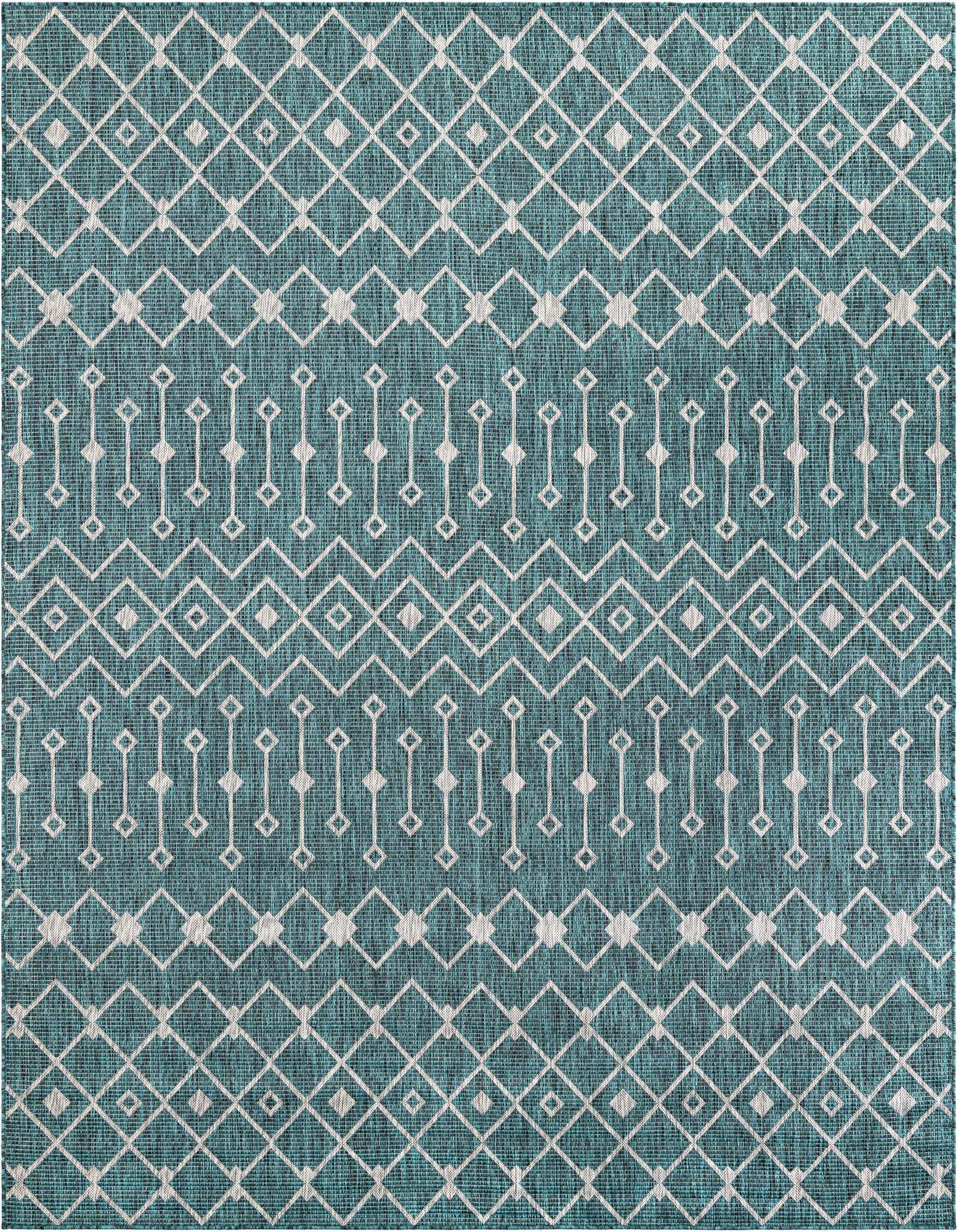 7' 10 x 10' Easy-Clean Trellis Indoor / Outdoor Rug