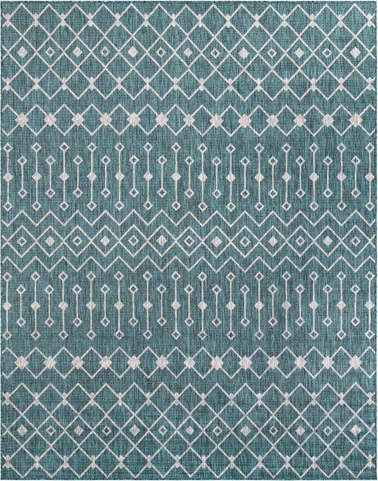 Detail image of 7' 10 x 10' Easy-Clean Trellis Indoor / Outdoor Rug