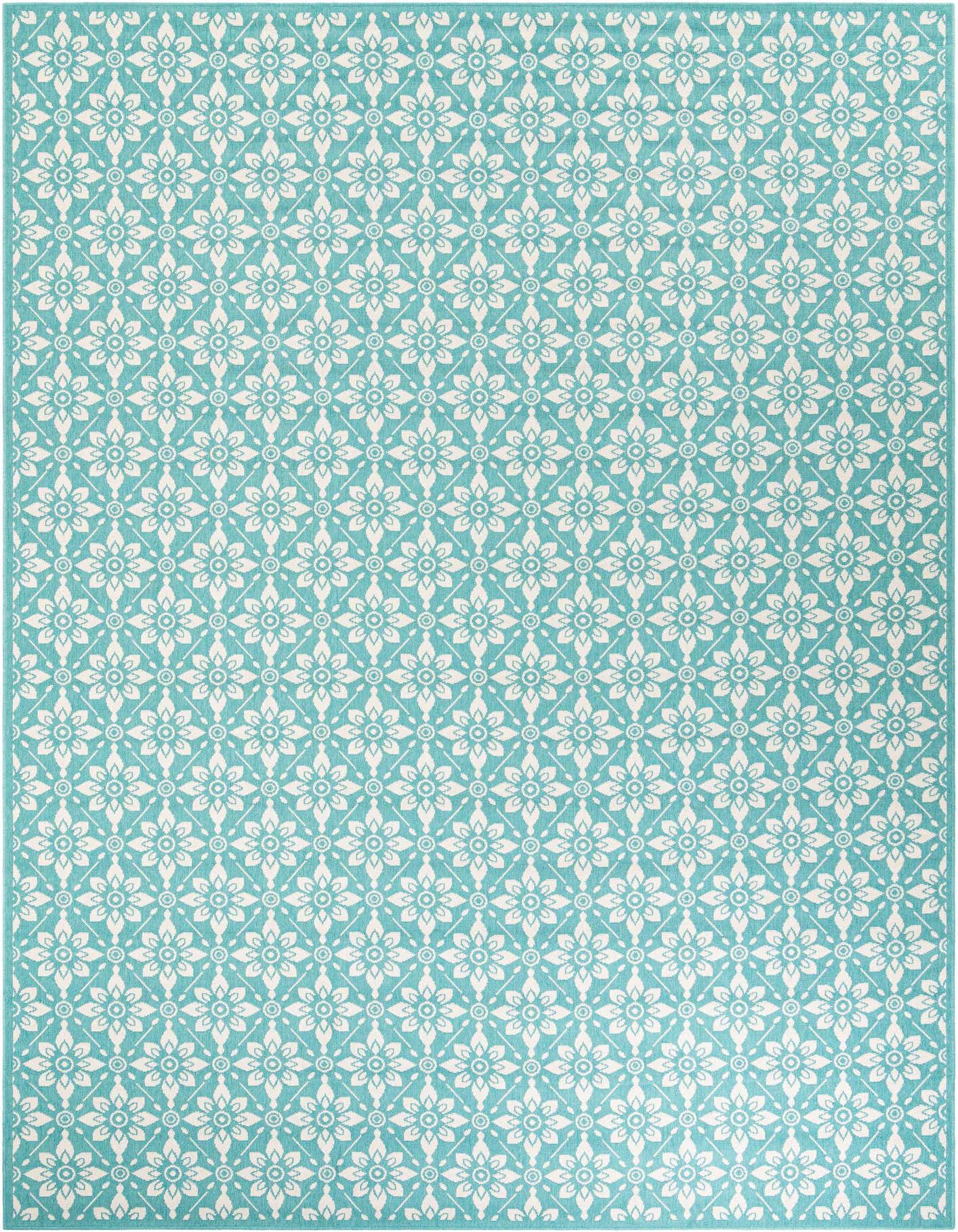 10' x 14' Easy-Clean Trellis Indoor / Outdoor Rug