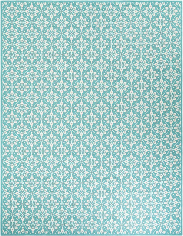 Detail image of 10' x 14' Easy-Clean Trellis Indoor / Outdoor Rug