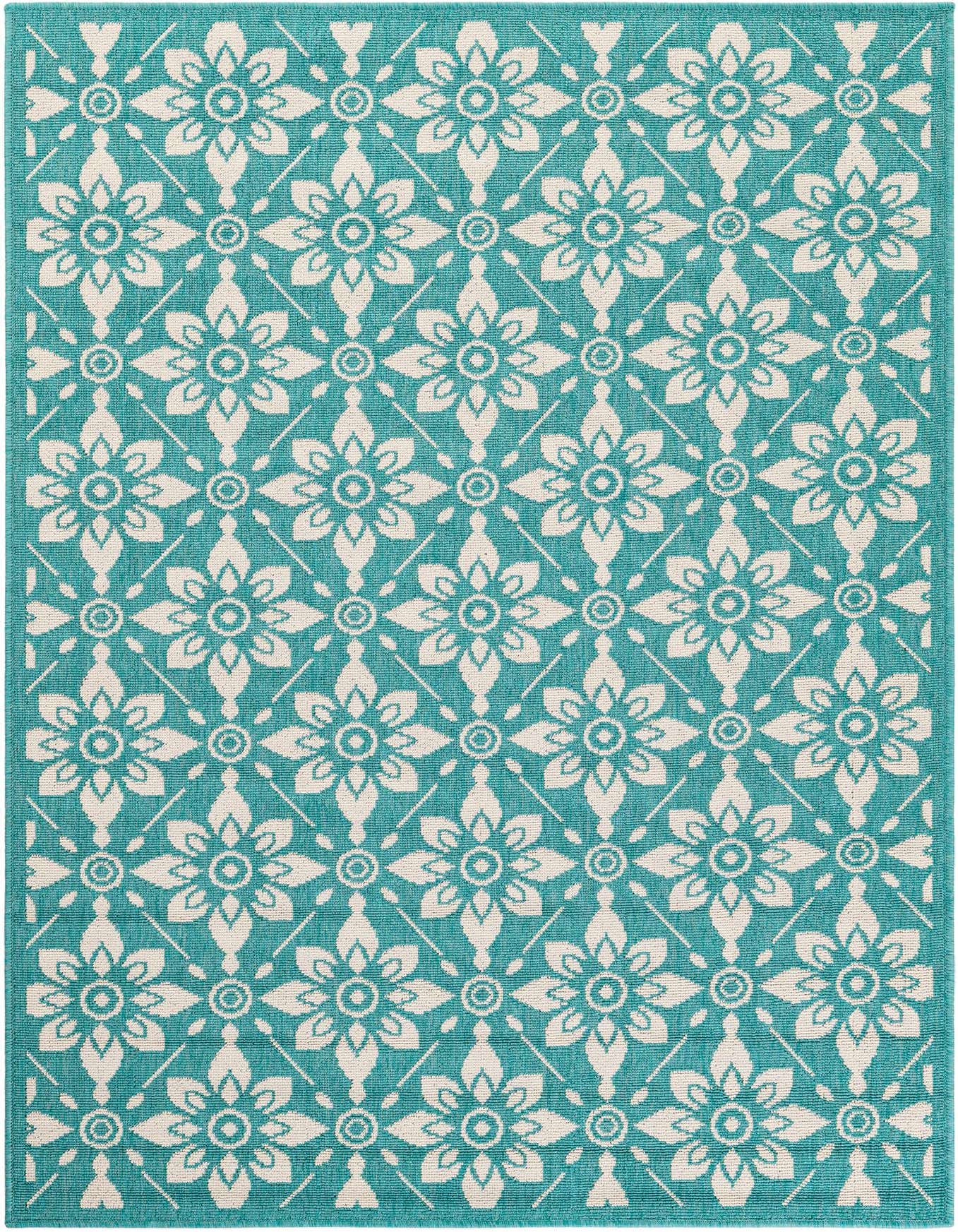 4' x 6' Easy-Clean Trellis Indoor / Outdoor Rug