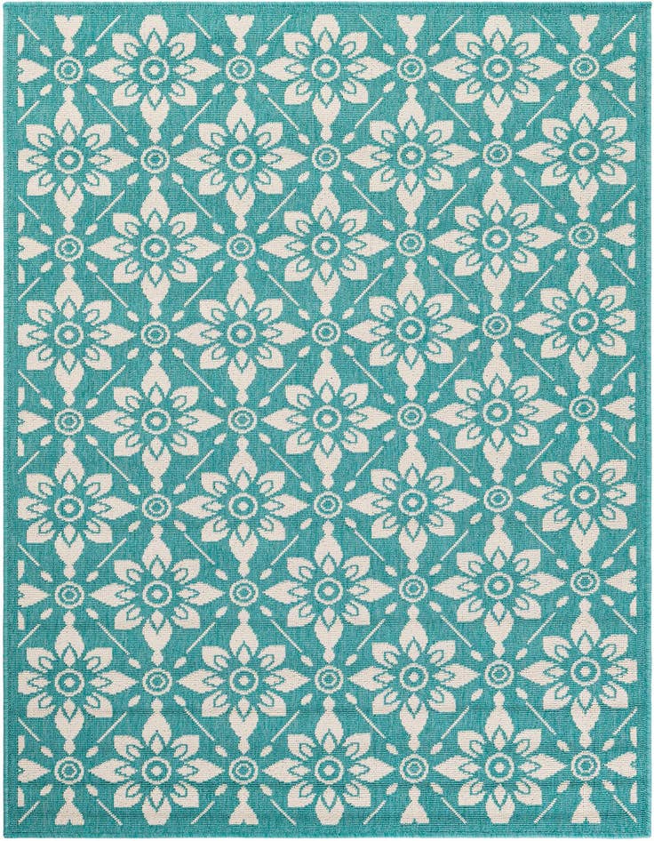 Detail image of 4' x 6' Easy-Clean Trellis Indoor / Outdoor Rug
