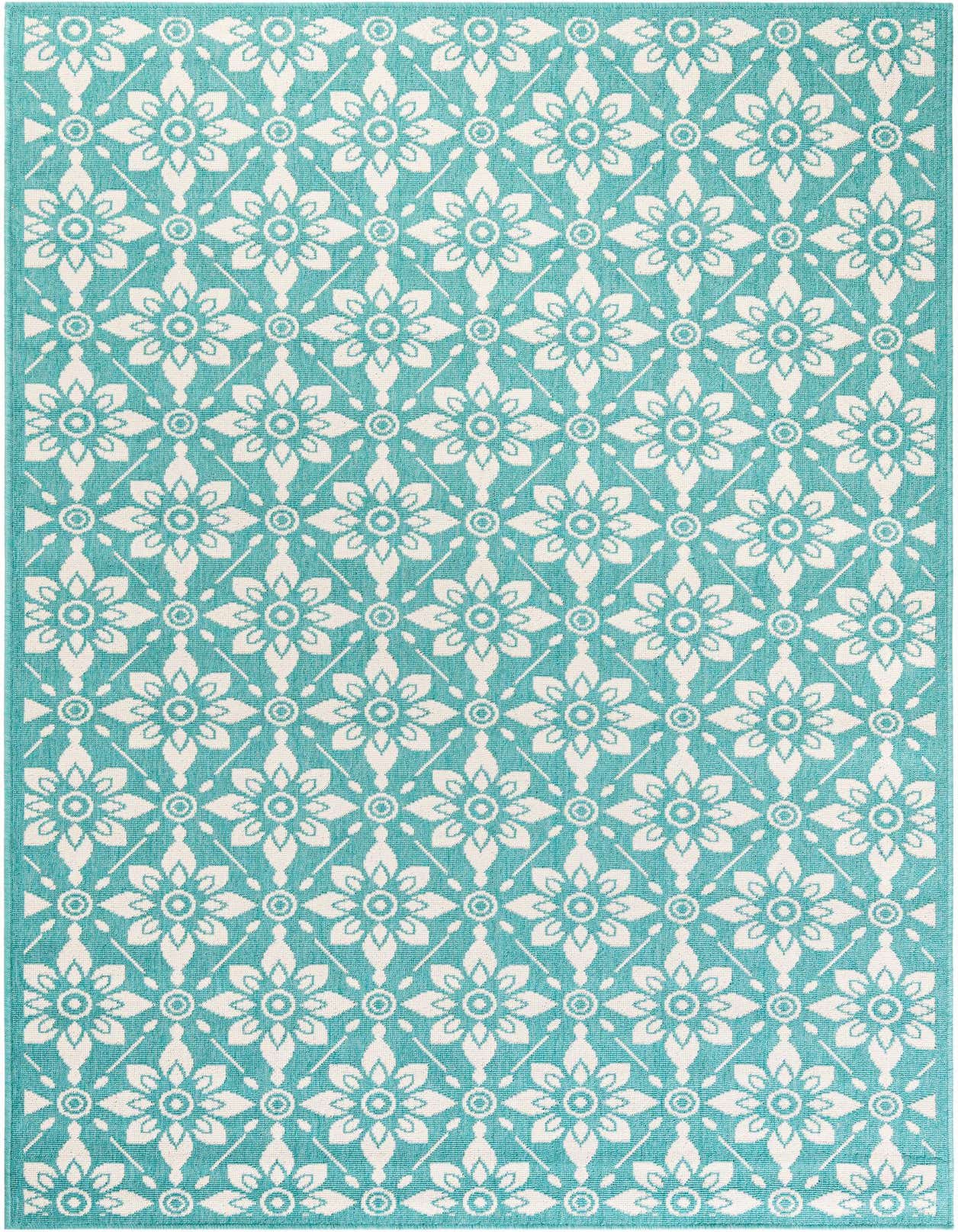 5' x 8' Easy-Clean Trellis Indoor / Outdoor Rug