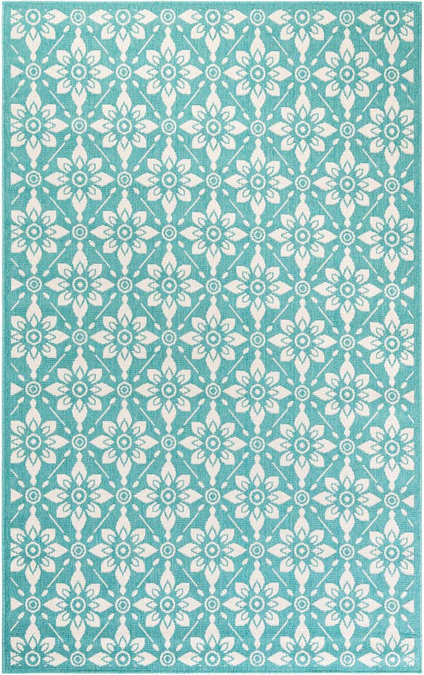 Detail image of 5' x 8' Easy-Clean Trellis Indoor / Outdoor Rug