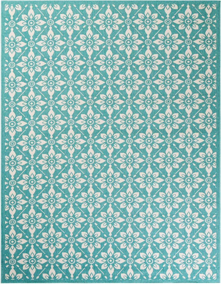 Detail image of 6' x 9' Easy-Clean Trellis Indoor / Outdoor Rug