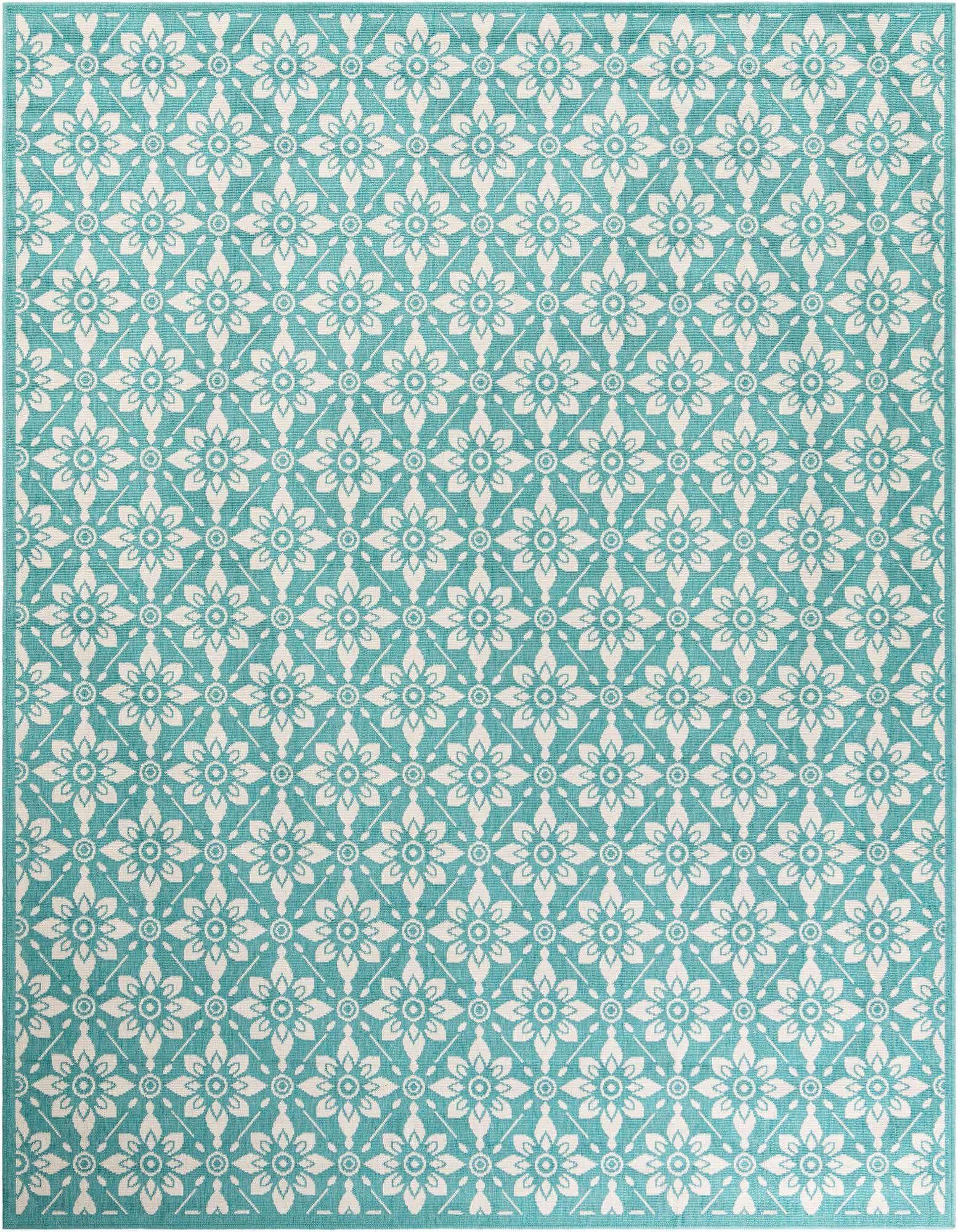 7' 10 x 10' Easy-Clean Trellis Indoor / Outdoor Rug
