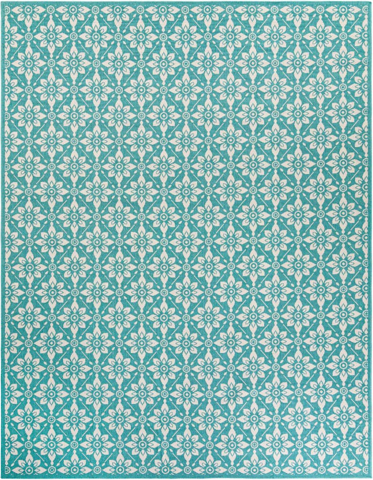 Detail image of 9' x 12' Easy-Clean Trellis Indoor / Outdoor Rug