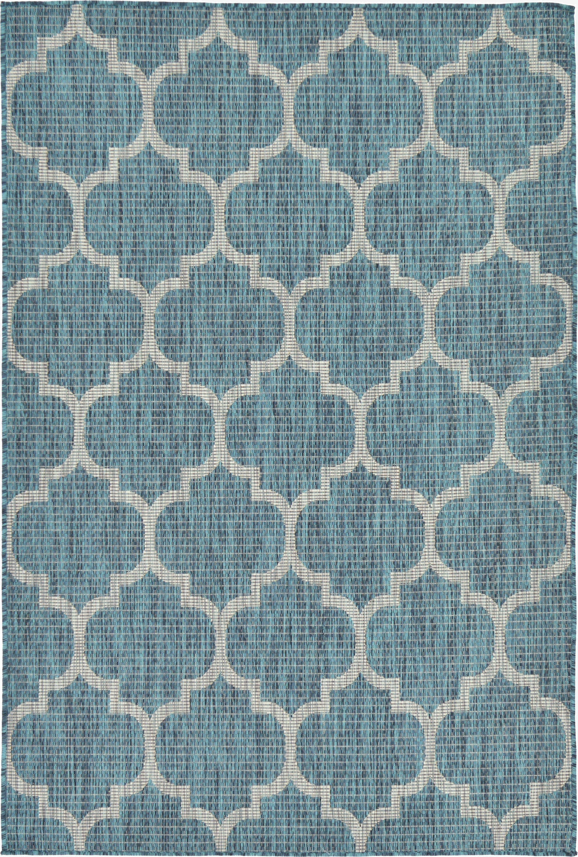 Primary image 4' x 6'  Washable Trellis Indoor / Outdoor Rug