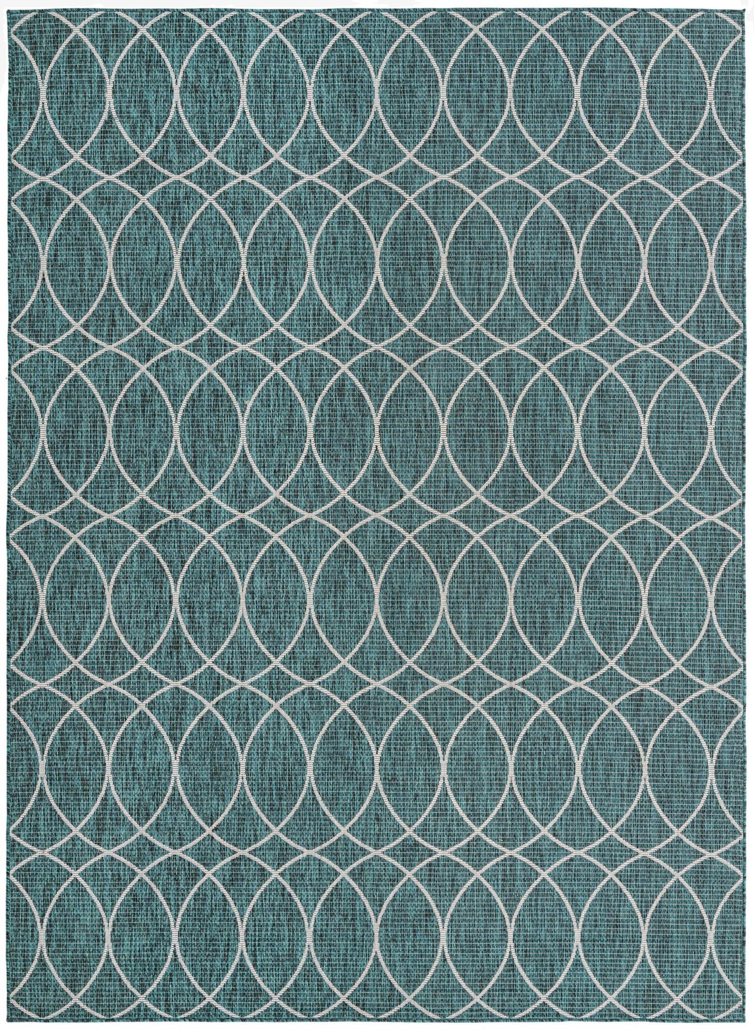 7' 10 x 11'  Washable Trellis Indoor / Outdoor Rug