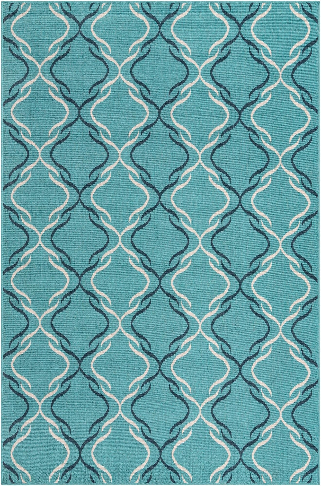 6' x 9'  Washable Trellis Indoor / Outdoor Rug