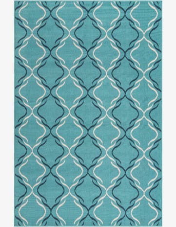 6' x 9' Easy-Clean Trellis Indoor / Outdoor Rug