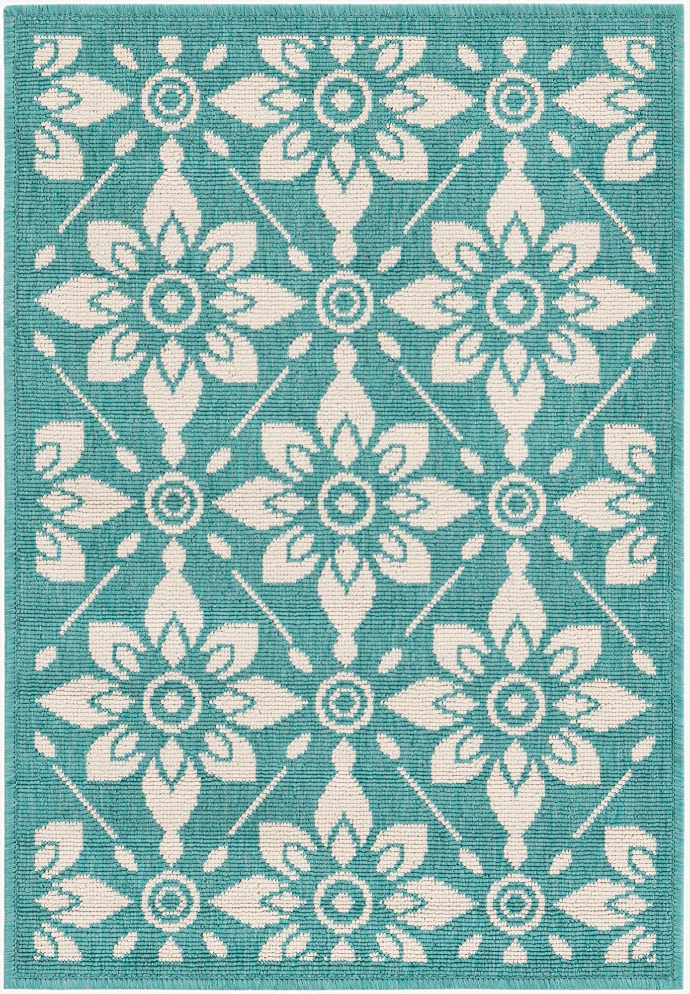 2' x 3'  Washable Trellis Indoor / Outdoor Rug