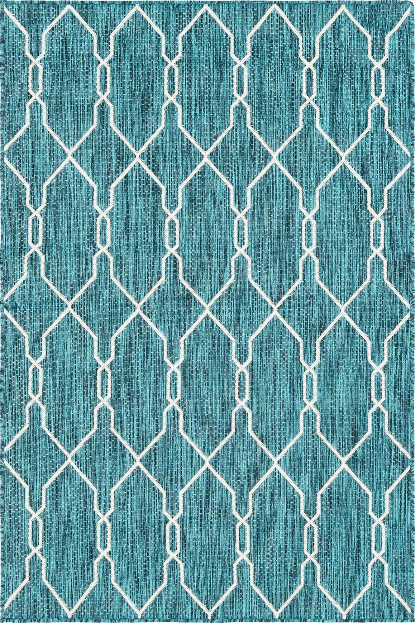 Primary image 4' x 6'  Washable Trellis Indoor / Outdoor Rug