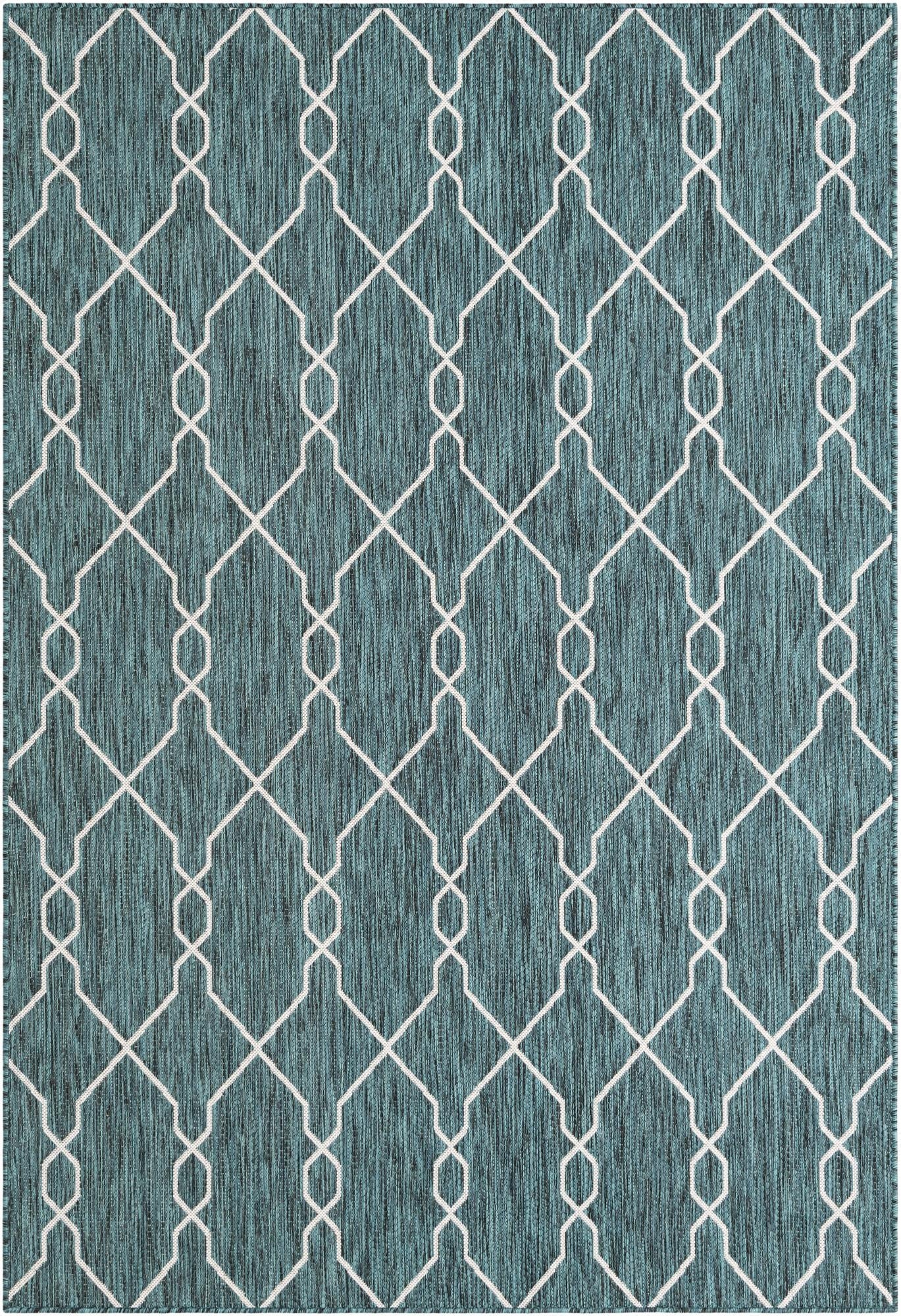 6' x 9'  Washable Trellis Indoor / Outdoor Rug