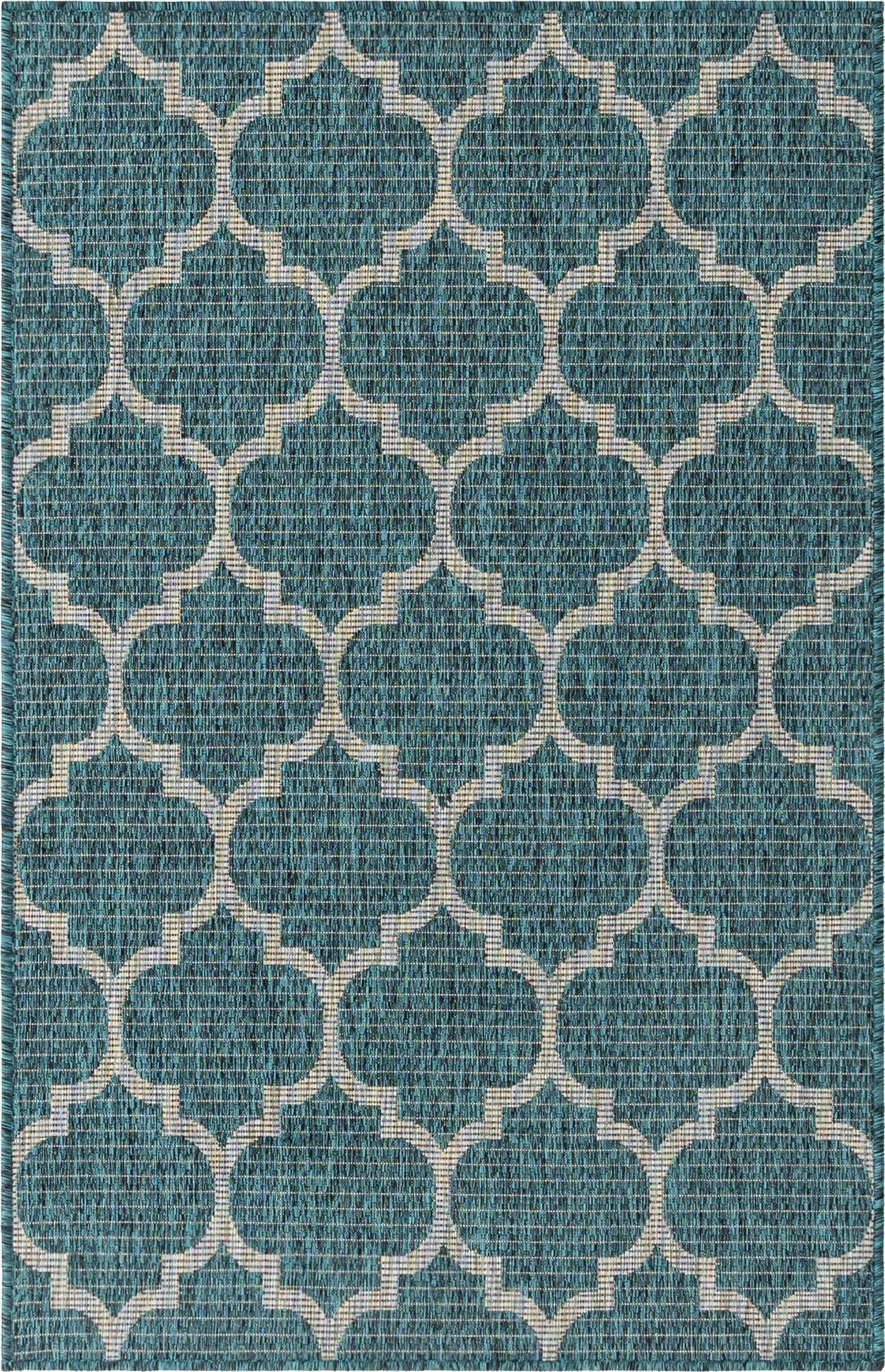 Primary image 3' x 5' 3  Washable Trellis Indoor / Outdoor Rug