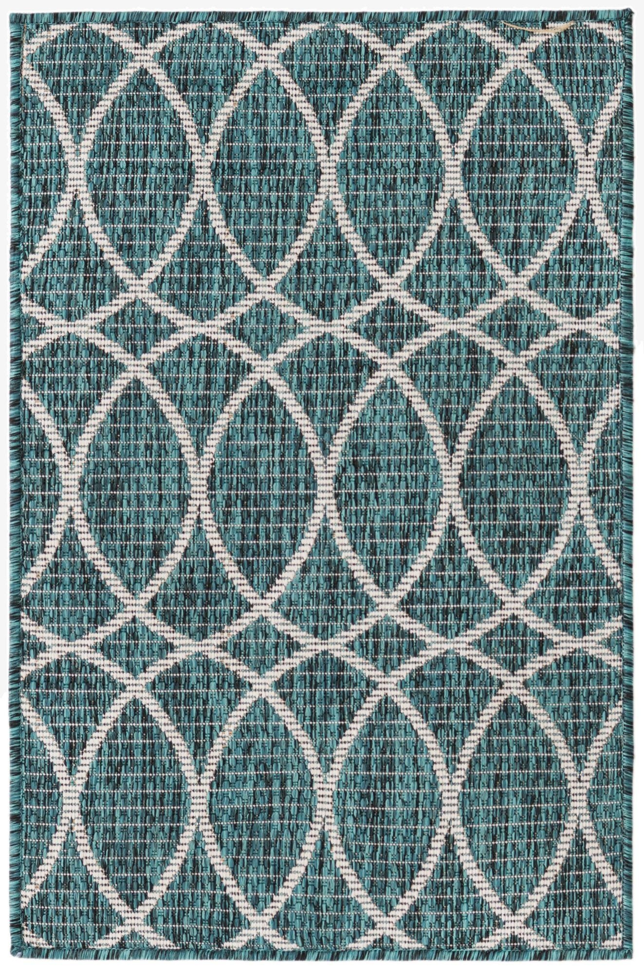 2' 2 x 3' Easy-Clean Trellis Indoor / Outdoor Rug