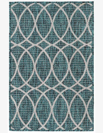 2' 2 x 3' Easy-Clean Trellis Indoor / Outdoor Rug